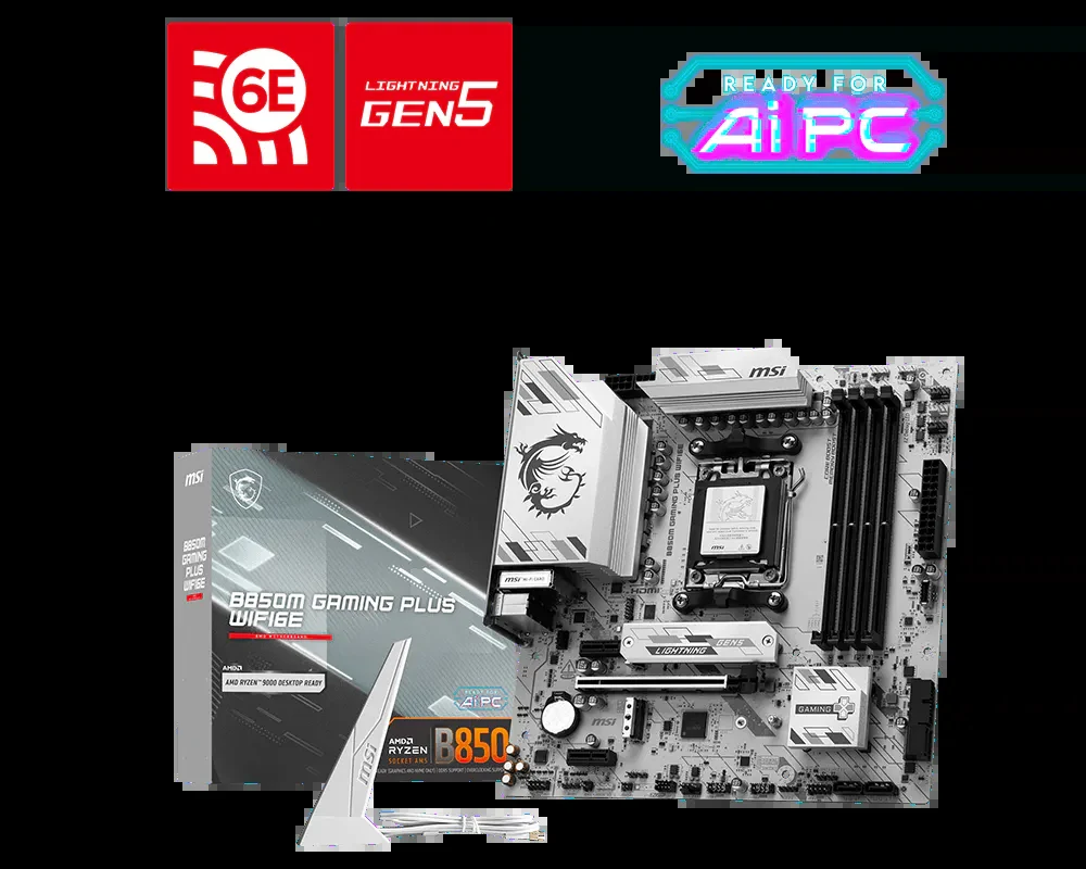 Mainboard MSI B850M GAMING WIFI6E - 2 Khe RAM DDR5 - AM5 - NEW