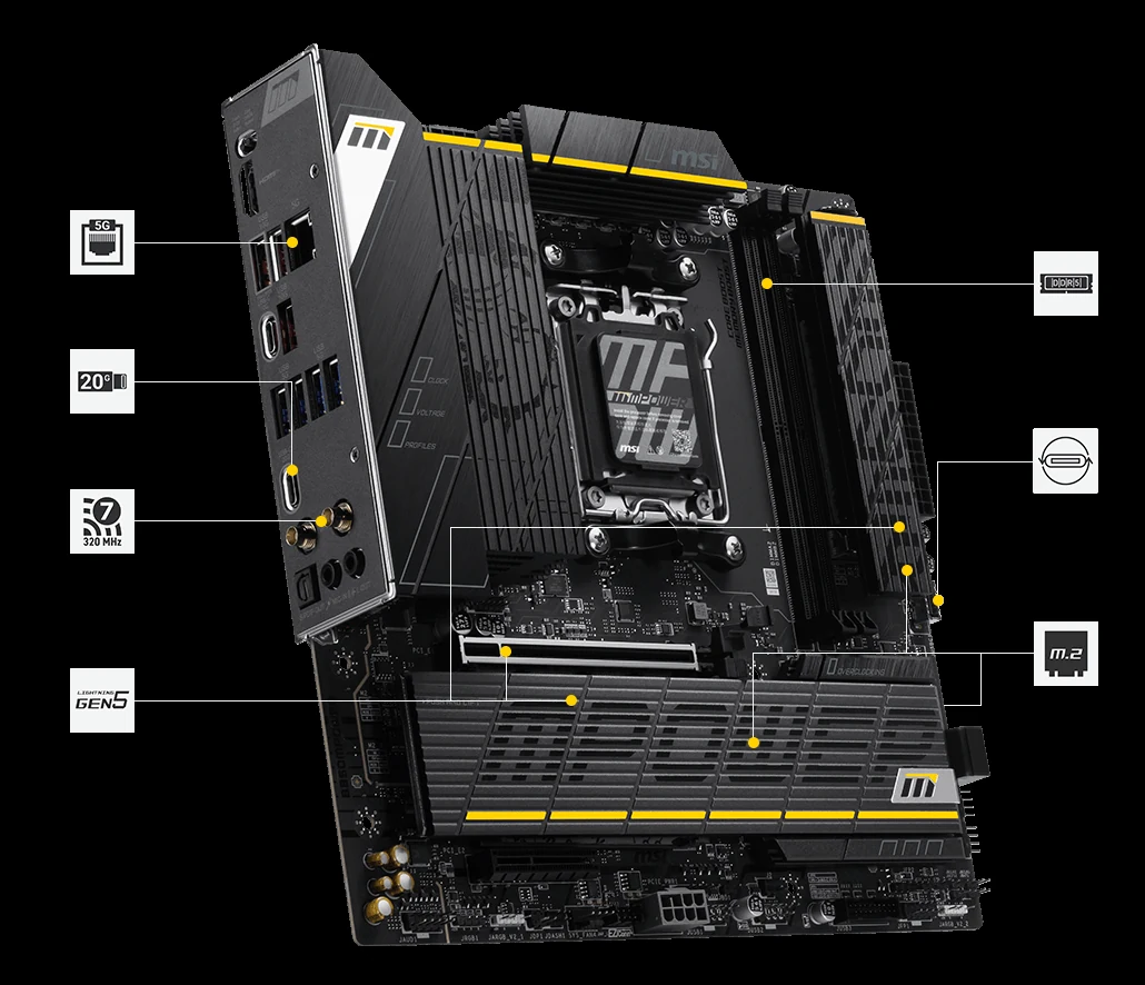 Mainboard MSI B850MPOWER - 2 Khe RAM DDR5 - AM5 - NEW