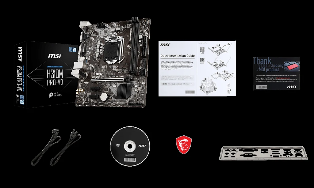 Mainboard MSI H310M PRO-VD - LGA 1151 - NEW