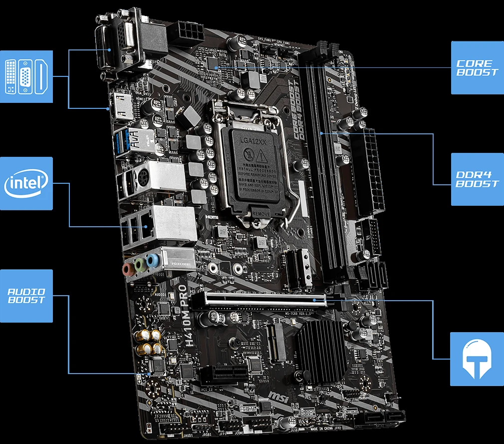 Mainboard MSI H410M PLUS - LGA 1200 - NEW