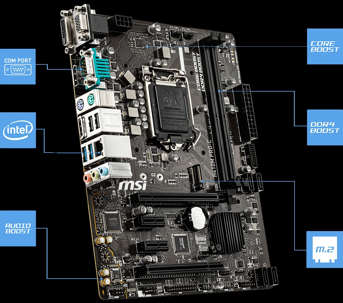 Mainboard MSI H410M PRO-C - LGA 1200 - NEW