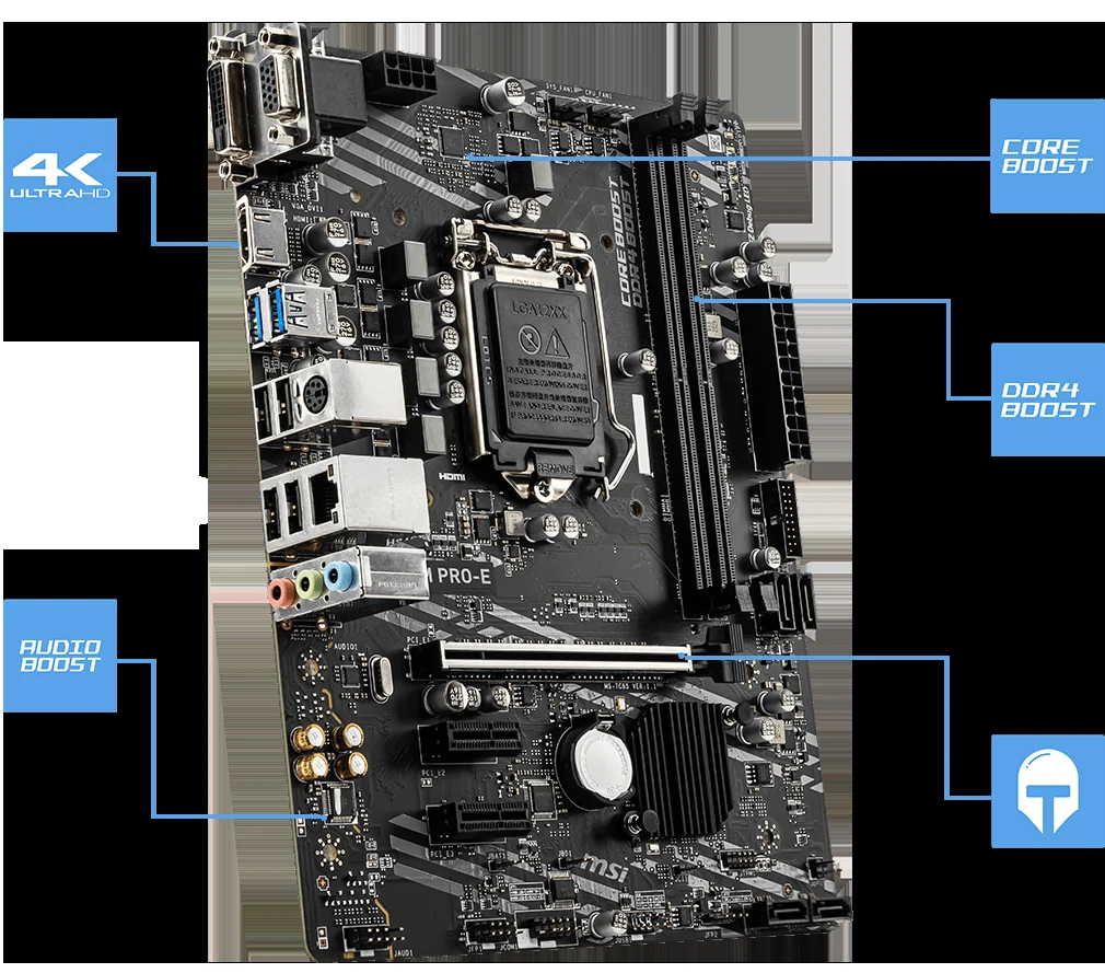 Mainboard MSI H410M PRO-E - LGA 1200 - NEW