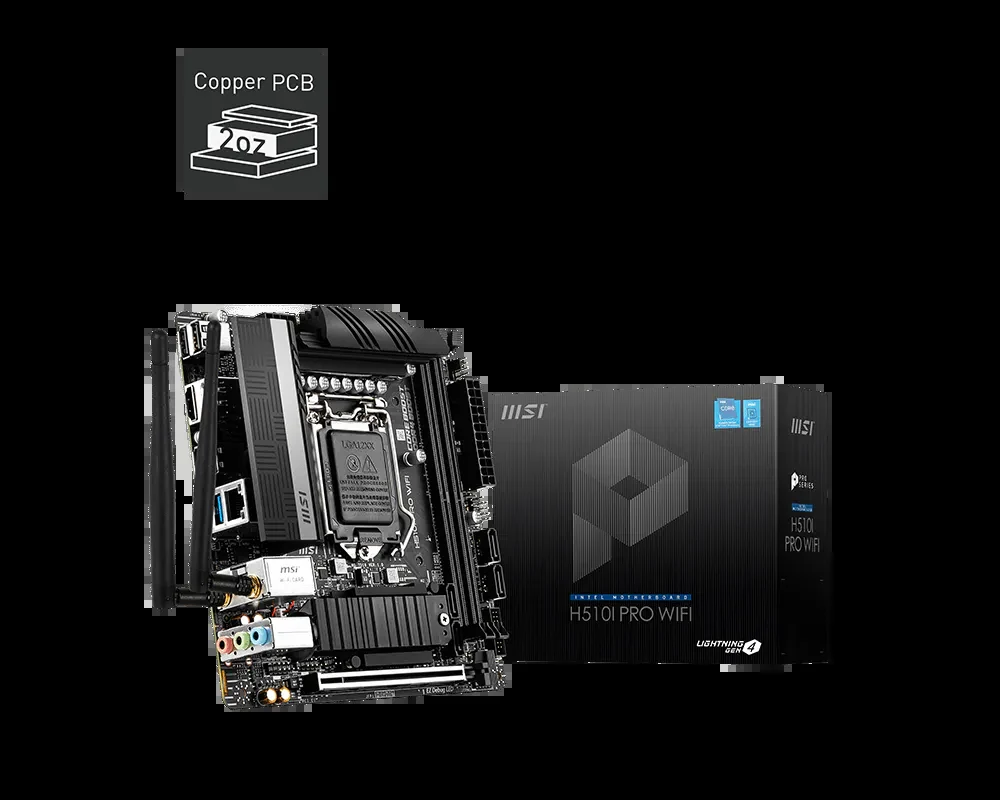 Mainboard MSI H510I PRO WIFI - LGA 1200 - NEW
