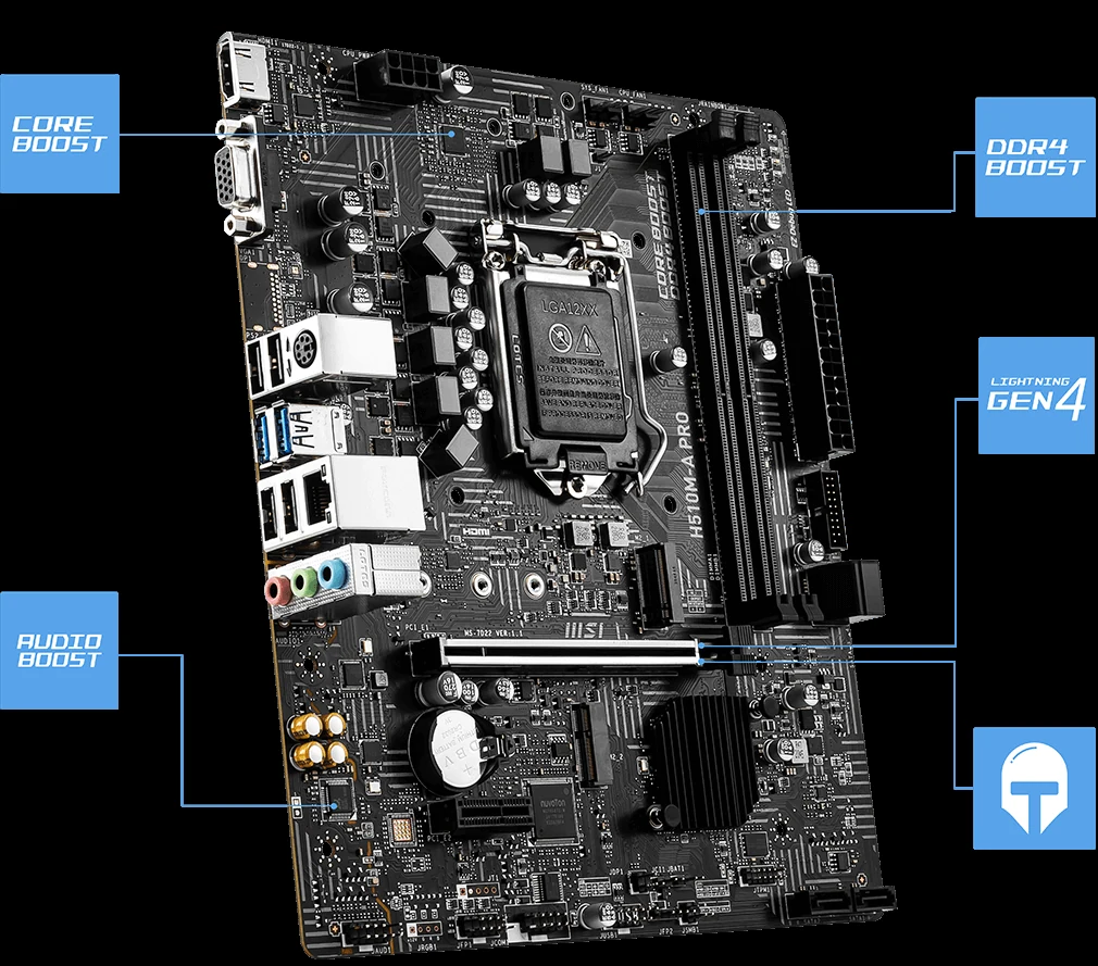 Mainboard MSI H510M-A PRO - LGA 1200 - NEW