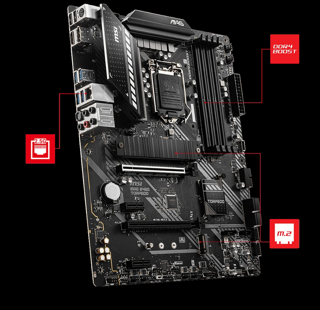 Mainboard MSI MAG B460 TORPEDO - LGA 1200 - NEW