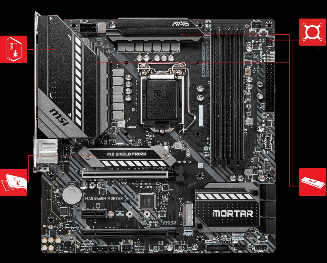 Mainboard MSI MAG B460M MORTAR - LGA 1200 - NEW