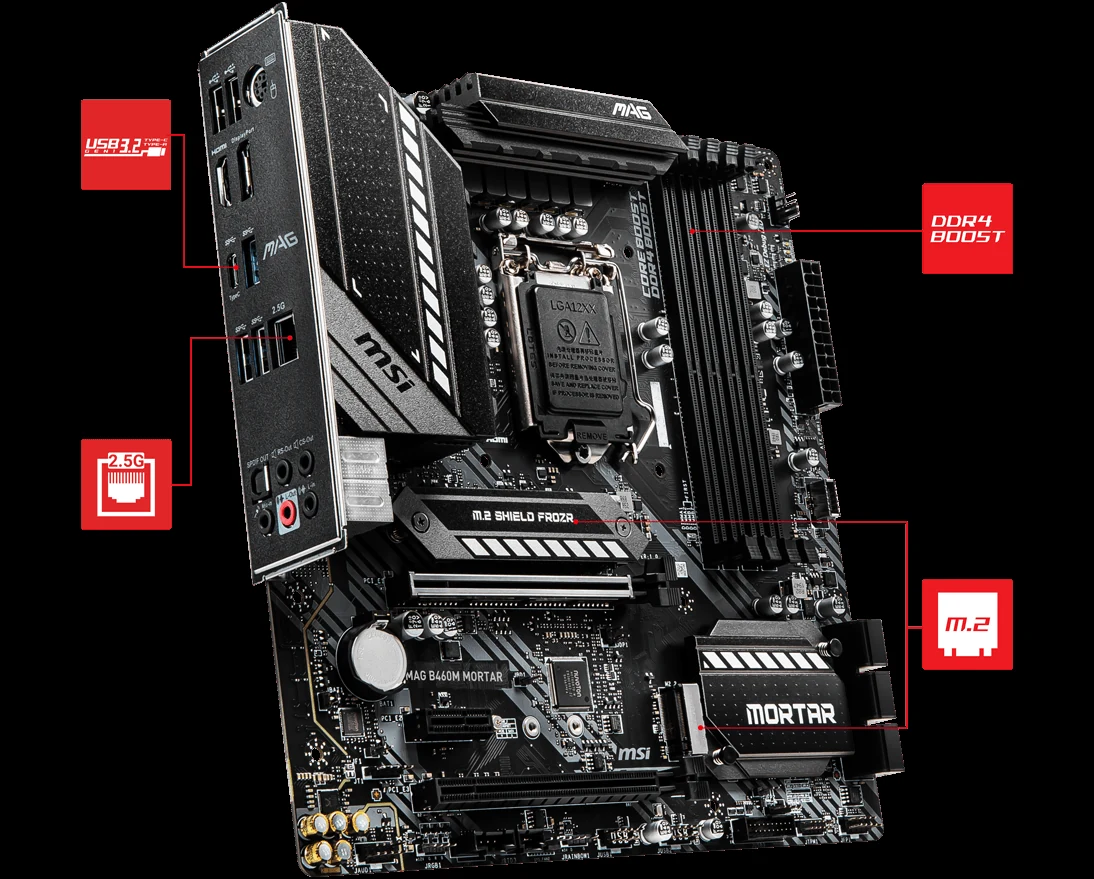 Mainboard MSI MAG B460M MORTAR - LGA 1200 - NEW