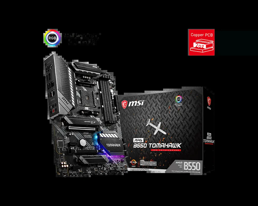 Mainboard MSI MAG B550 TOMAHAWK - 4 Khe RAM DDR4 - AM4 - NEW