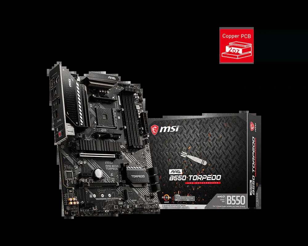 Mainboard MSI MAG B550 TORPEDO - 4 Khe RAM DDR4 - AM4 - NEW