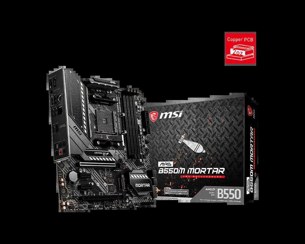 Mainboard MSI MAG B550M MORTAR - 4 Khe RAM DDR4 - AM4 - NEW