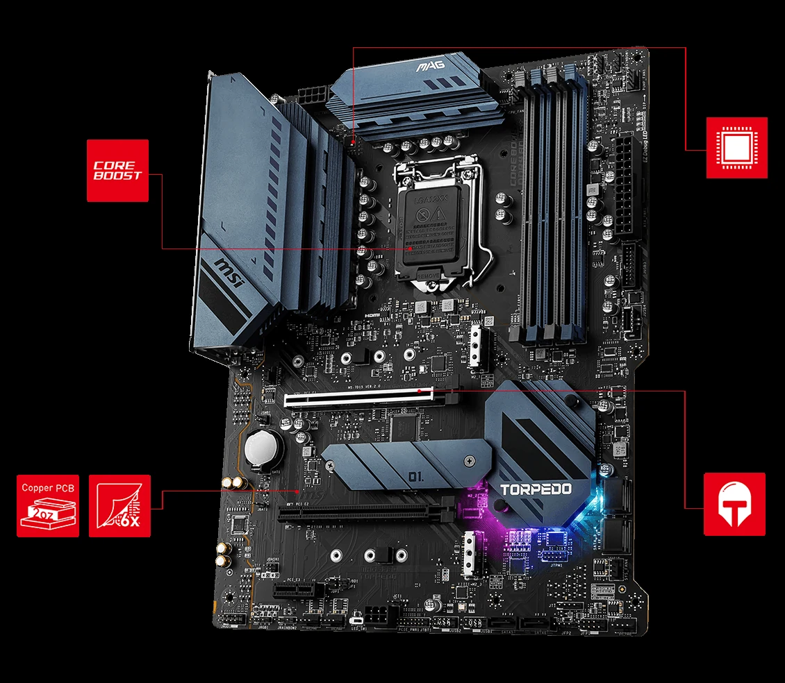Mainboard MSI MAG B560 TORPEDO - LGA 1200 - NEW