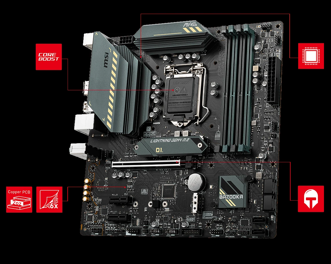 Mainboard MSI MAG B560M BAZOOKA - LGA 1200 - NEW