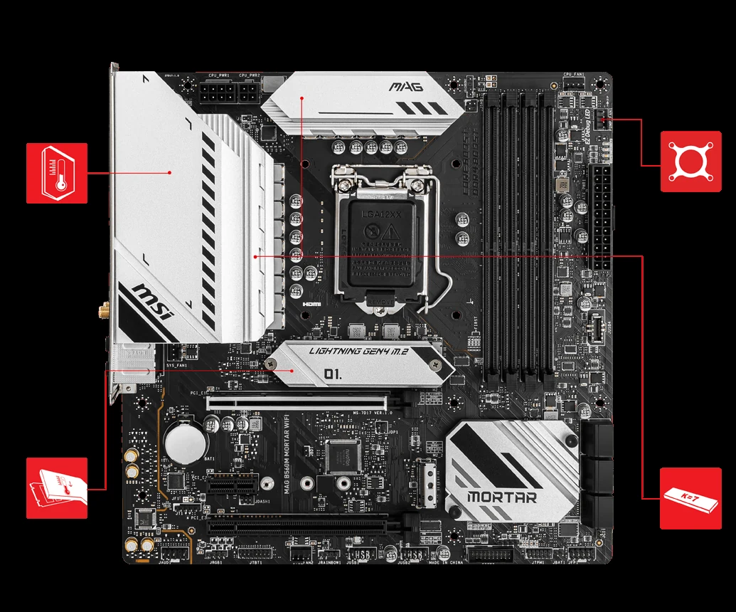 Mainboard MSI MAG B560M MORTAR WIFI - LGA 1200 - NEW