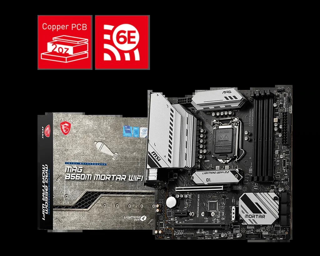 Mainboard MSI MAG B560M MORTAR WIFI - LGA 1200 - NEW
