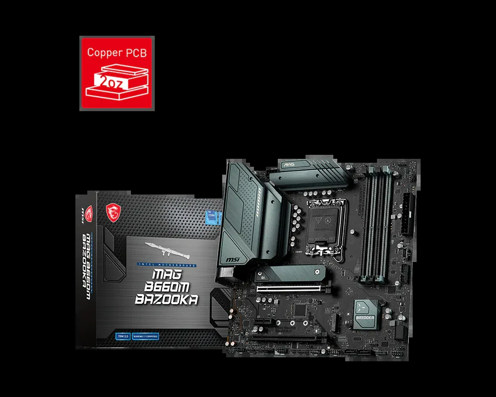 Mainboard MSI MAG B660M Bazooka - 4 Khe RAM DDR5 - LGA 1700 - NEW