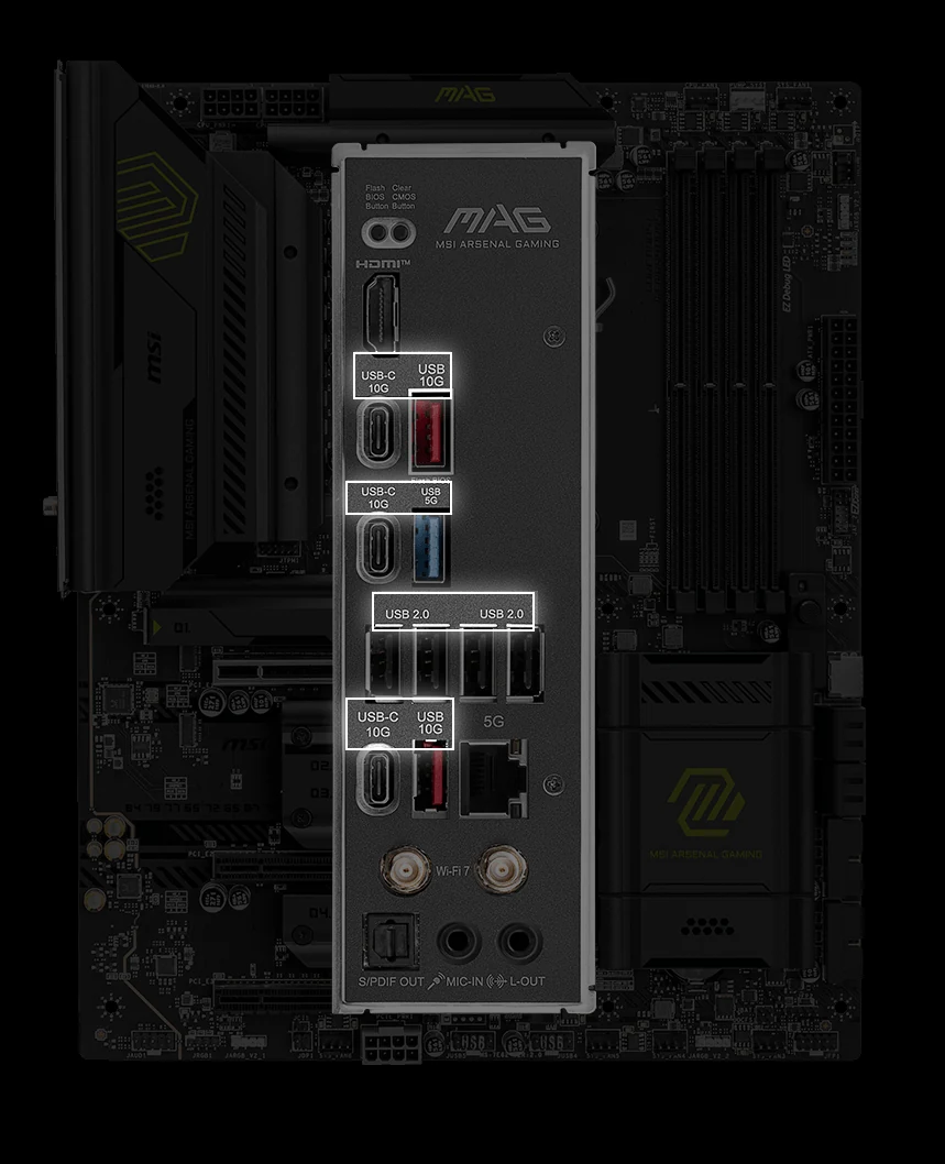 Mainboard MSI MAG B850 TOMAHAWK MAX WIFI - 4 Khe RAM DDR5 - AM5 - NEW