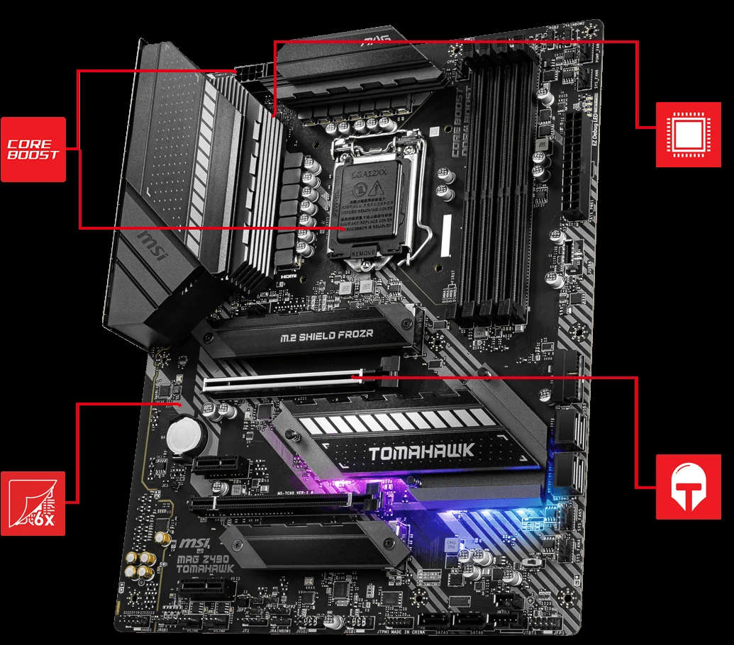 Mainboard MSI MAG Z490 TOMAHAWK - LGA 1200 - NEW