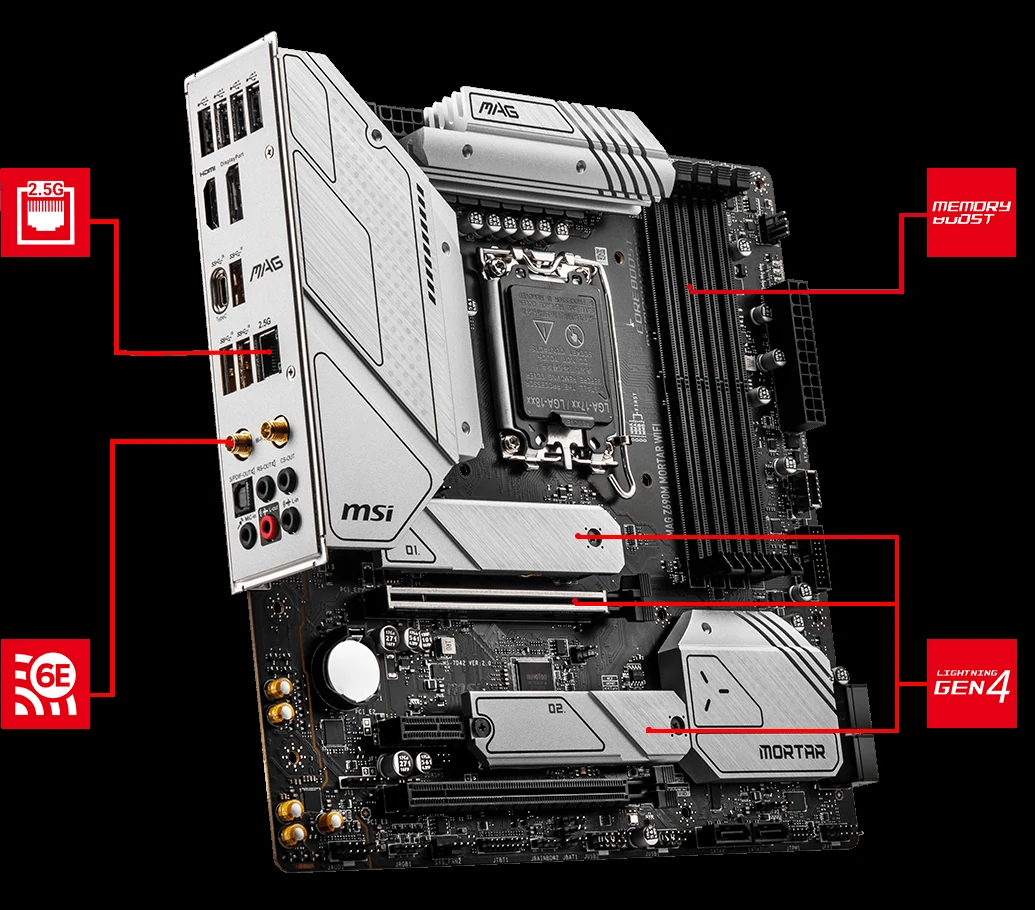 Mainboard MSI MAG Z690M Mortar WiFi DDR4 - 4 Khe RAM DDR4 - LGA 1700 - NEW