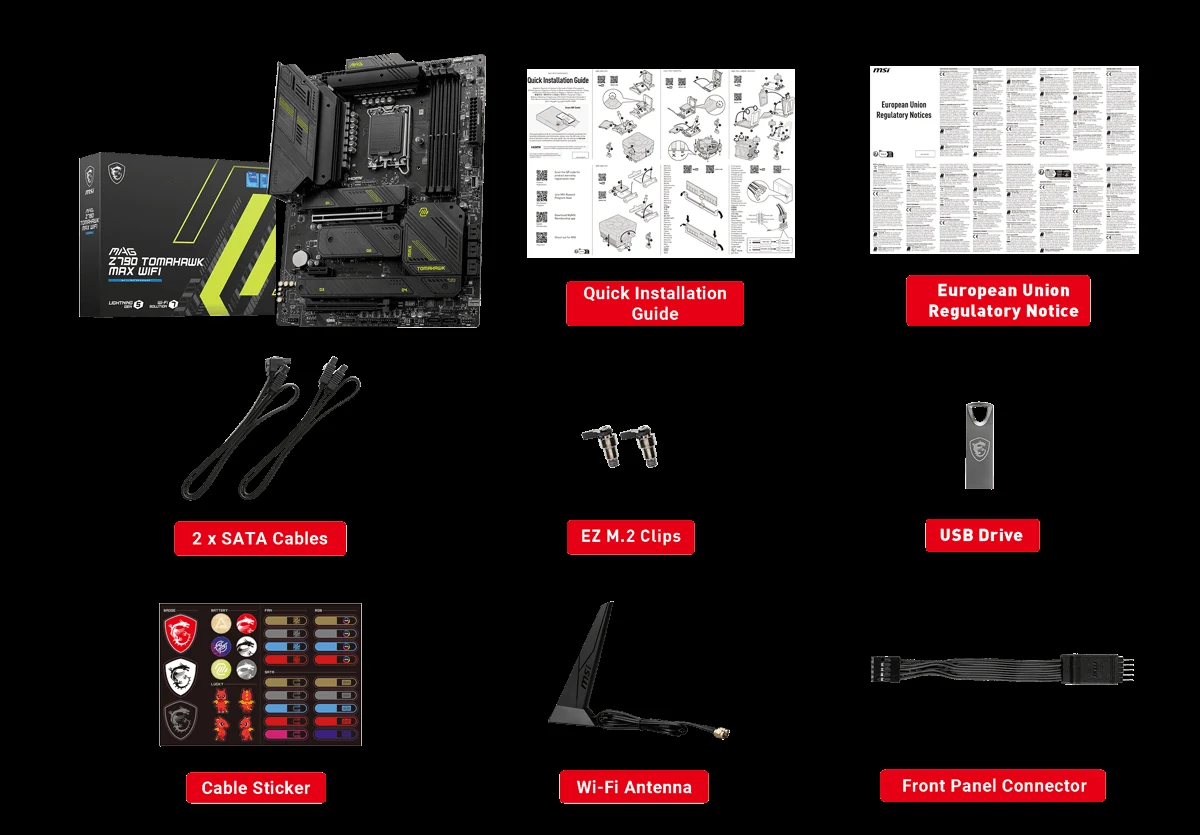 Mainboard MSI MAG Z790 Tomahawk Max WiFi - 4 Khe RAM DDR5 - LGA 1700 - NEW