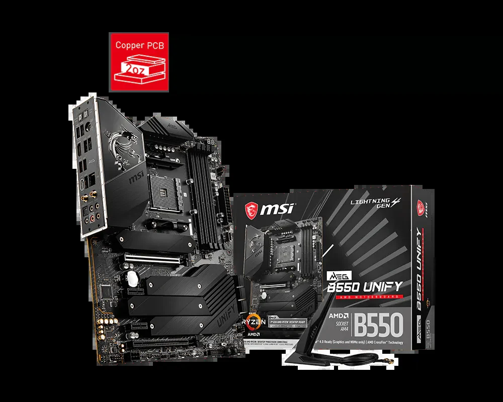 Mainboard MSI MEG B550 UNIFY - 4 Khe RAM DDR4 - AM4 - NEW
