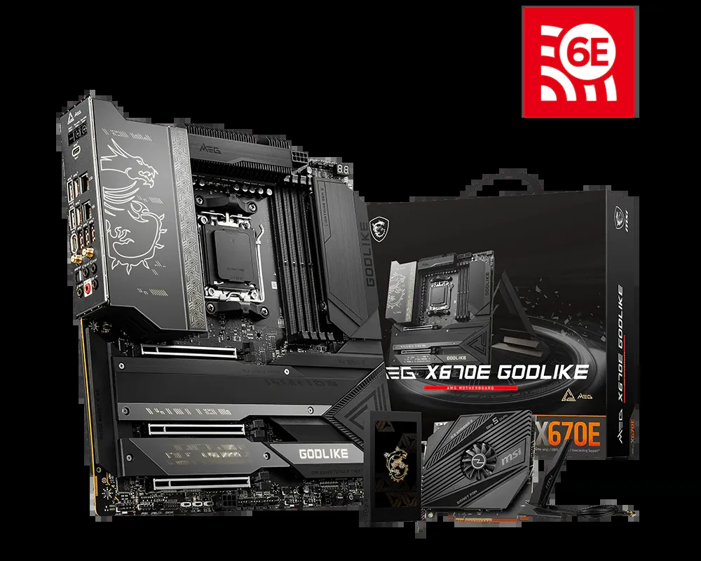 Mainboard MSI MEG X670E GODLIKE - 4 Khe RAM DDR5 - AM5 - NEW