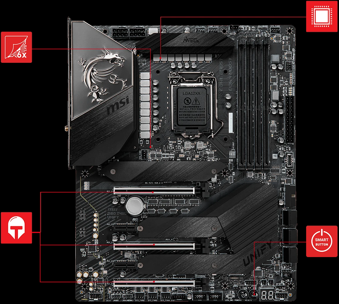 Mainboard MSI MEG Z490 UNIFY - LGA 1200 - NEW