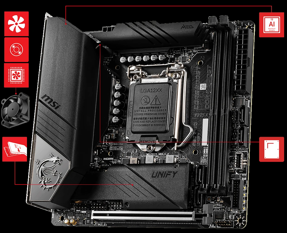 Mainboard MSI MEG Z490I UNIFY - LGA 1200 - NEW