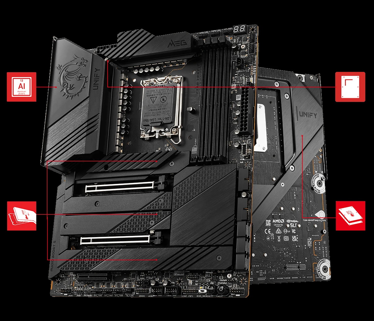 Mainboard MSI MEG Z690 Unify-X - 2 Khe RAM DDR5 - LGA 1700 - NEW