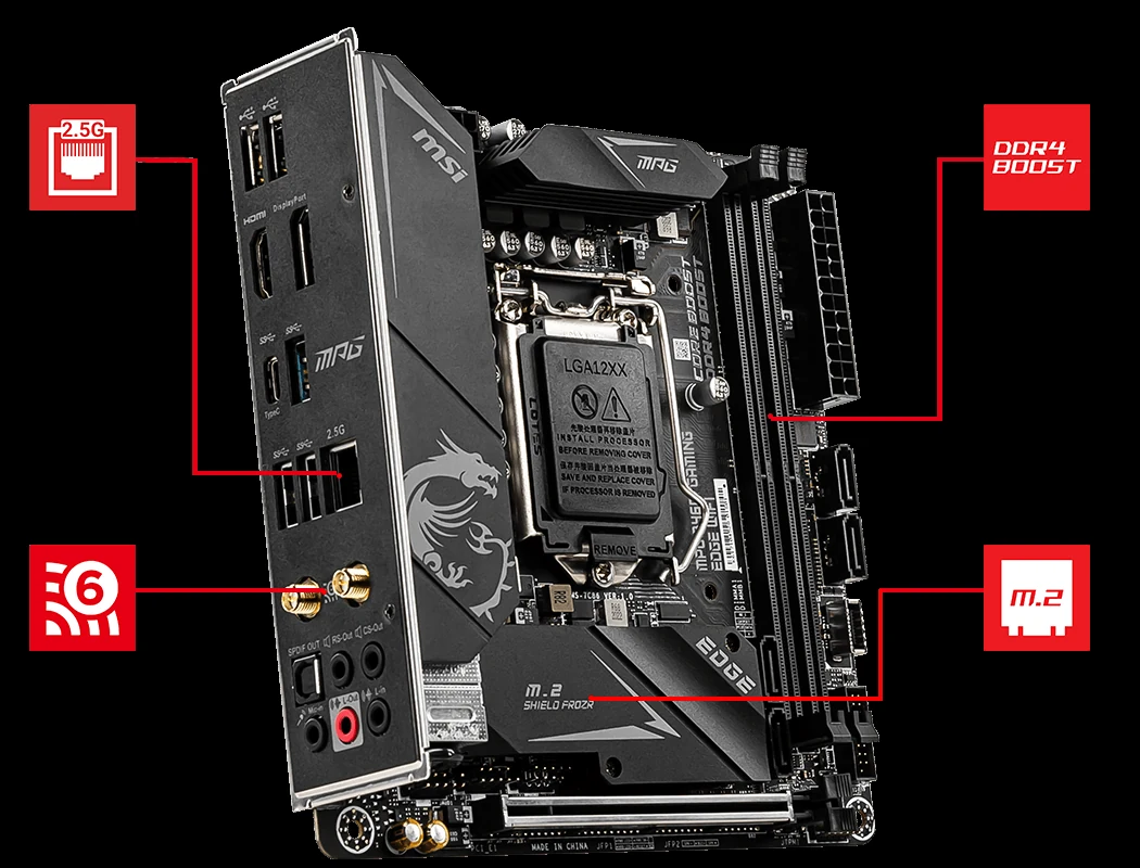 Mainboard MSI MPG B460I GAMING EDGE WIFI - LGA 1200 - NEW