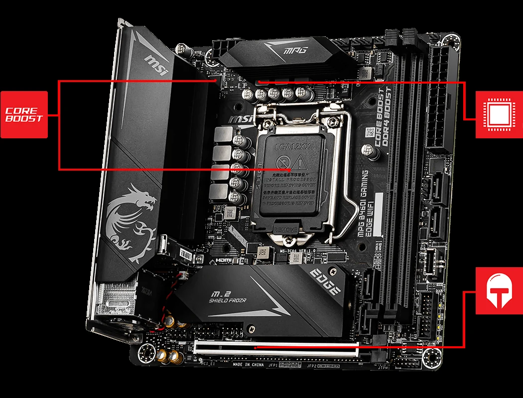 Mainboard MSI MPG B460I GAMING EDGE WIFI - LGA 1200 - NEW