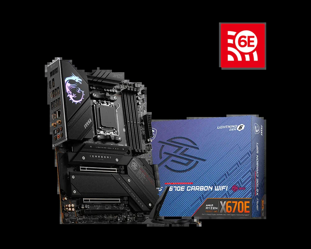 Mainboard MSI MPG X670E CARBON WIFI - 4 Khe RAM DDR5 - AM5 - NEW