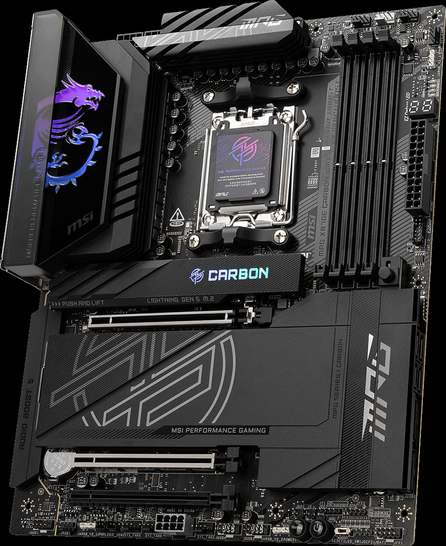 Mainboard MSI MPG X870E CARBON WIFI - 4 Khe RAM DDR5 - AM5 - NEW