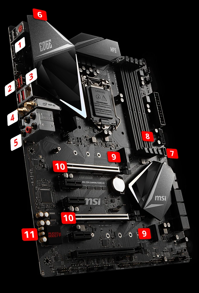 Mainboard MSI MPG Z390M GAMING EDGE AC - LGA 1151 - NEW