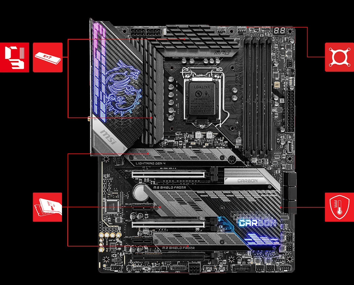 Mainboard MSI MPG Z590 GAMING CARBON WIFI - LGA 1200 - NEW