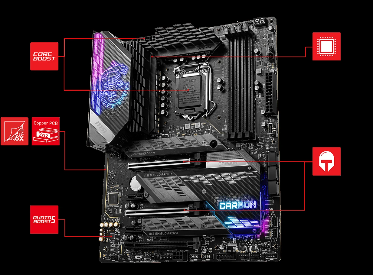 Mainboard MSI MPG Z590 GAMING CARBON WIFI - LGA 1200 - NEW
