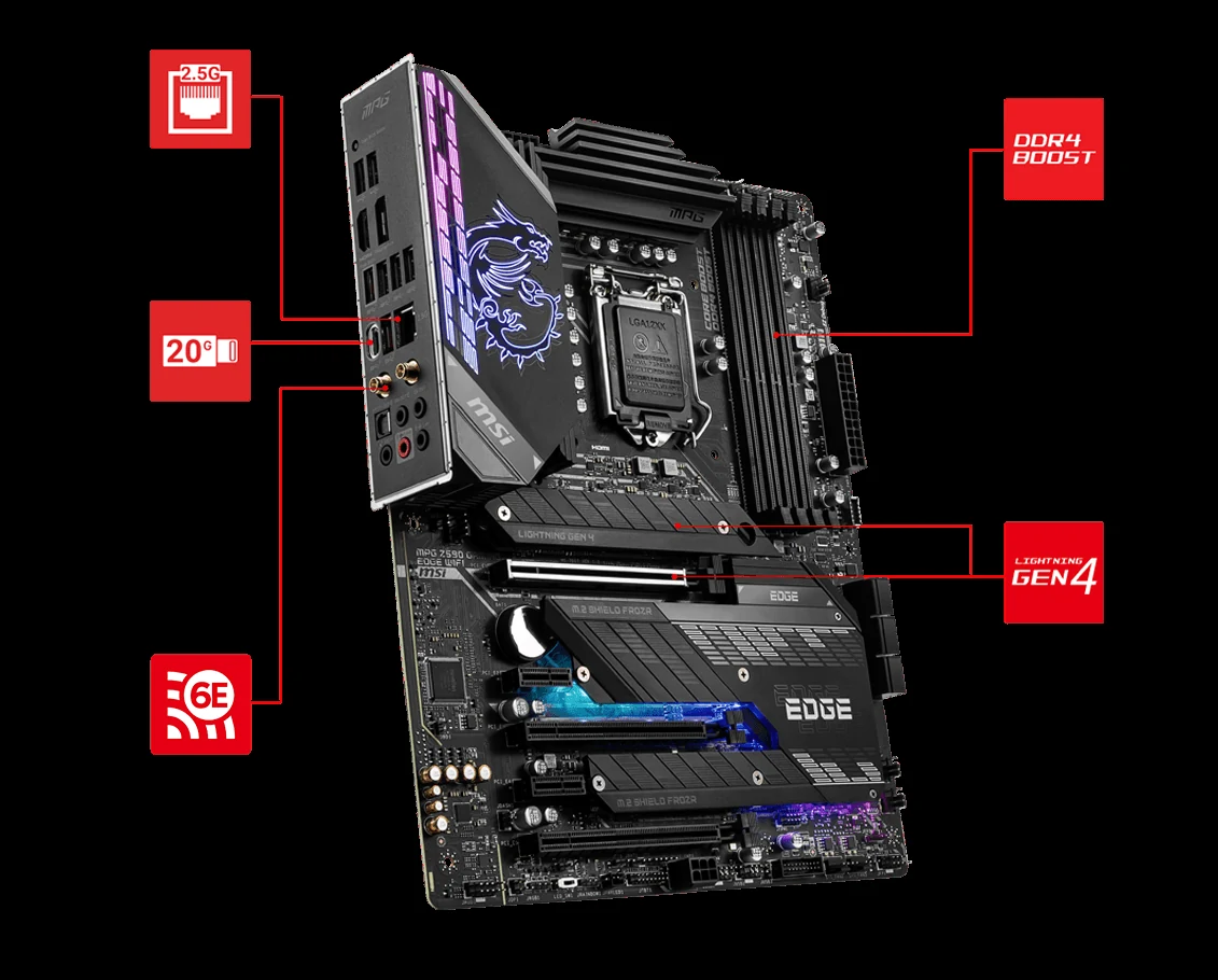 Mainboard MSI MPG Z590 GAMING EDGE WIFI - LGA 1200 - NEW