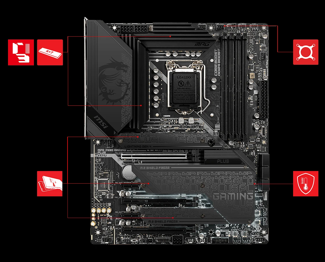 Mainboard MSI MPG Z590 GAMING PLUS - LGA 1200 - NEW