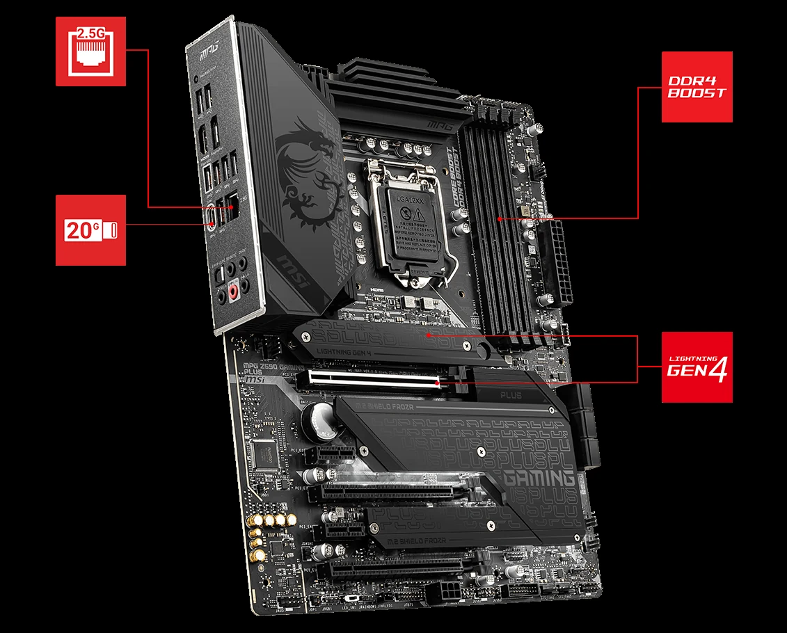 Mainboard MSI MPG Z590 GAMING PLUS - LGA 1200 - NEW