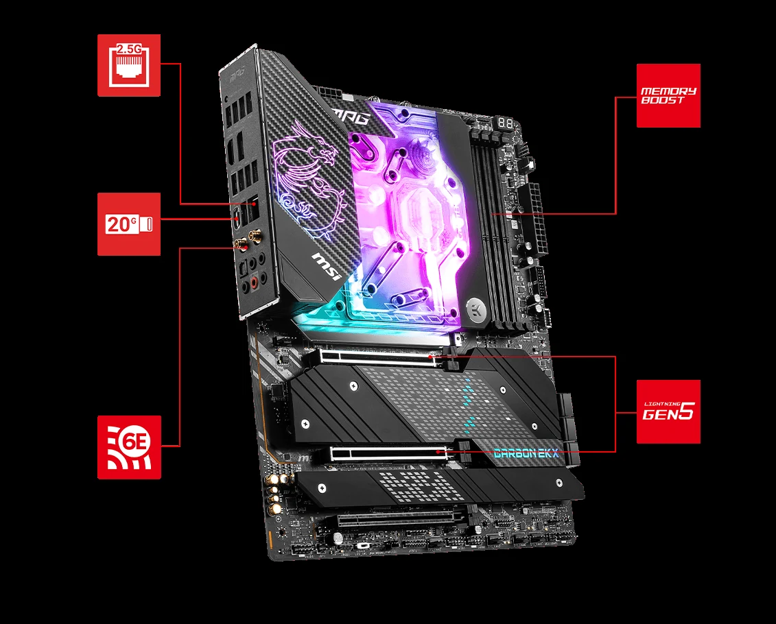 Mainboard MSI MPG Z690 Carbon EK X - 4 Khe RAM DDR5 - LGA 1700 - NEW