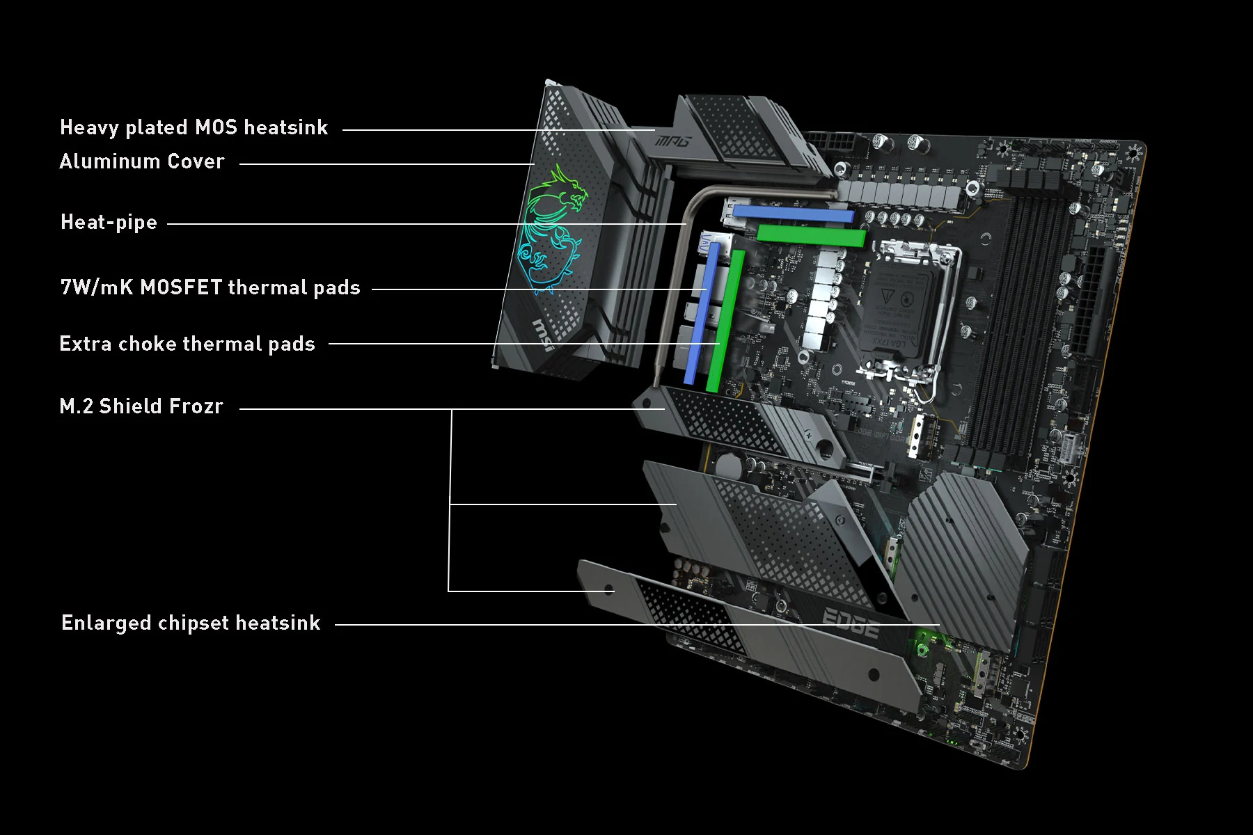 Mainboard MSI MPG Z690 Edge WiFi DDR4 - 4 Khe RAM DDR4 - LGA 1700 - NEW