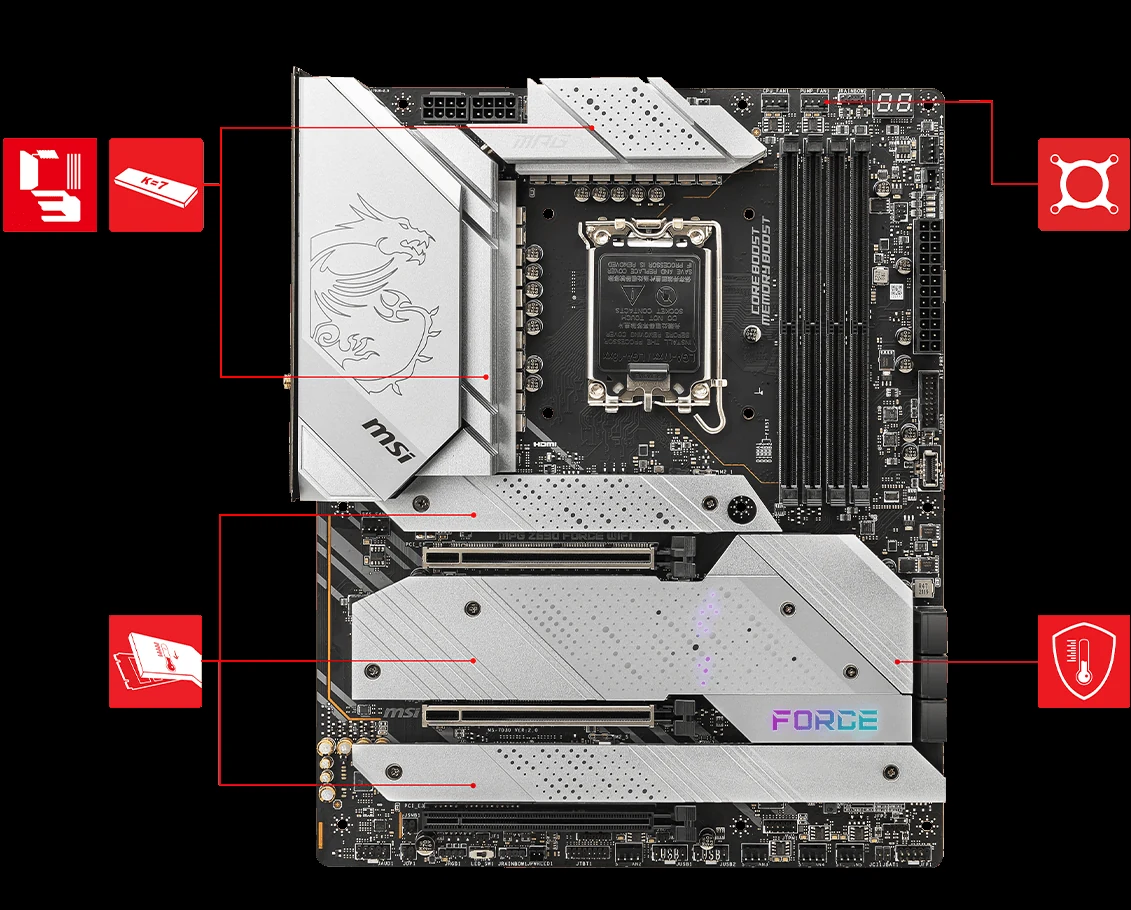 Mainboard MSI MPG Z690 Force WiFi - 4 Khe RAM DDR5 - LGA 1700 - NEW