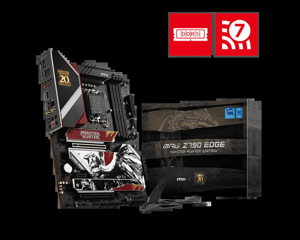 Mainboard MSI MPG Z790 Edge Monster Hunter Edition - 4 Khe RAM DDR5 - LGA 1700 - NEW