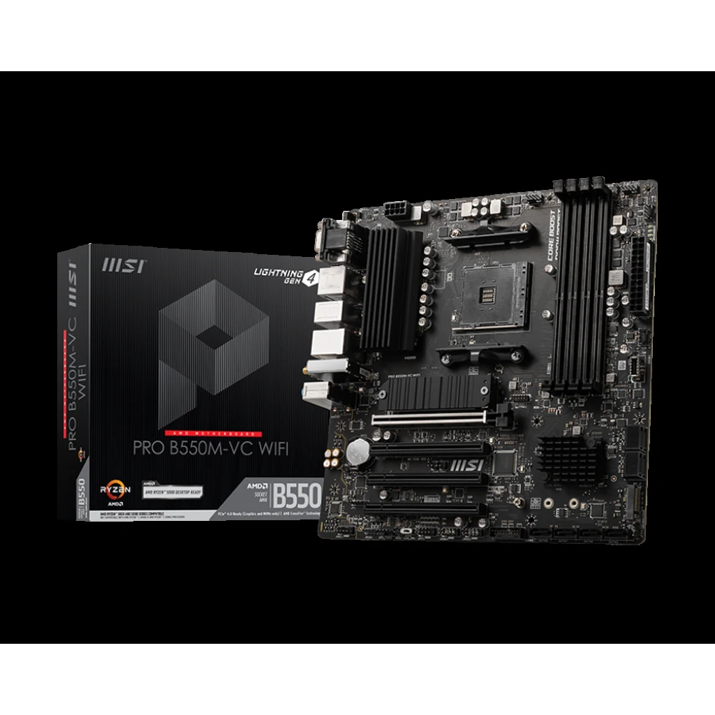 Mainboard MSI PRO B550M-VC WIFI - 4 Khe RAM DDR4 - AM4 - NEW