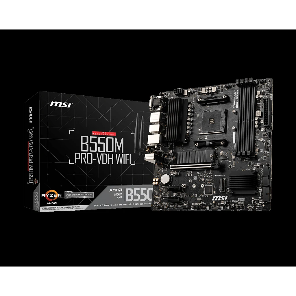 Mainboard MSI PRO B550M-VC WIFI - 4 Khe RAM DDR4 - AM4 - NEW