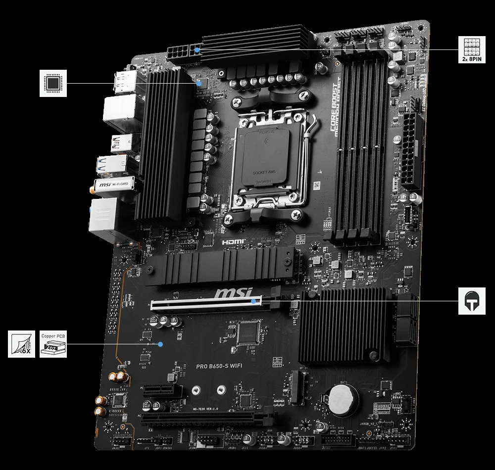 Mainboard MSI PRO B650-S WIFI DDR5 - NEW