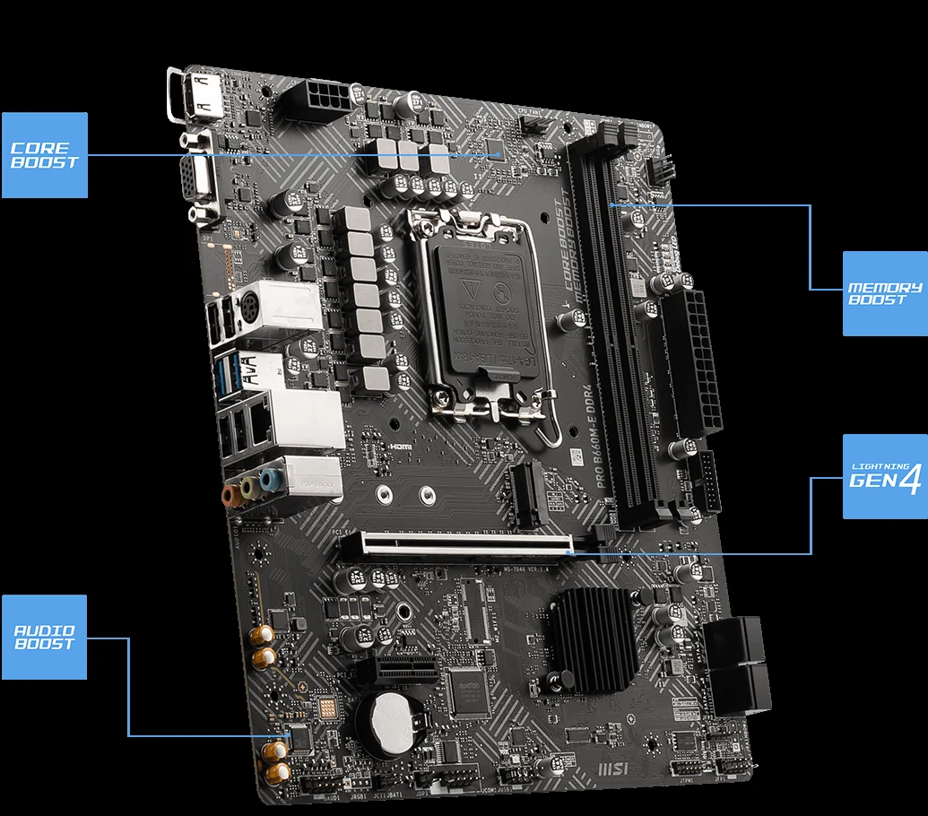 Mainboard MSI PRO B660M-E DDR4 - 2 Khe RAM DDR4 - LGA 1700 - NEW