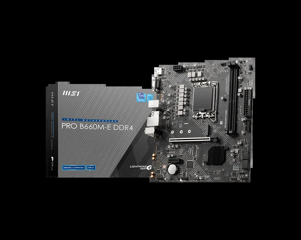 Mainboard MSI PRO B660M-E DDR4 - 2 Khe RAM DDR4 - LGA 1700 - NEW
