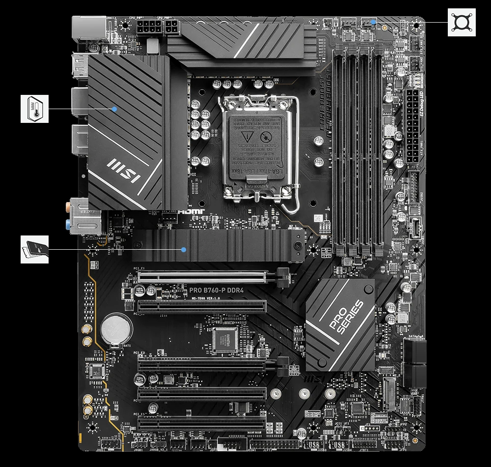 Mainboard MSI PRO B760-P DDR4 NEW