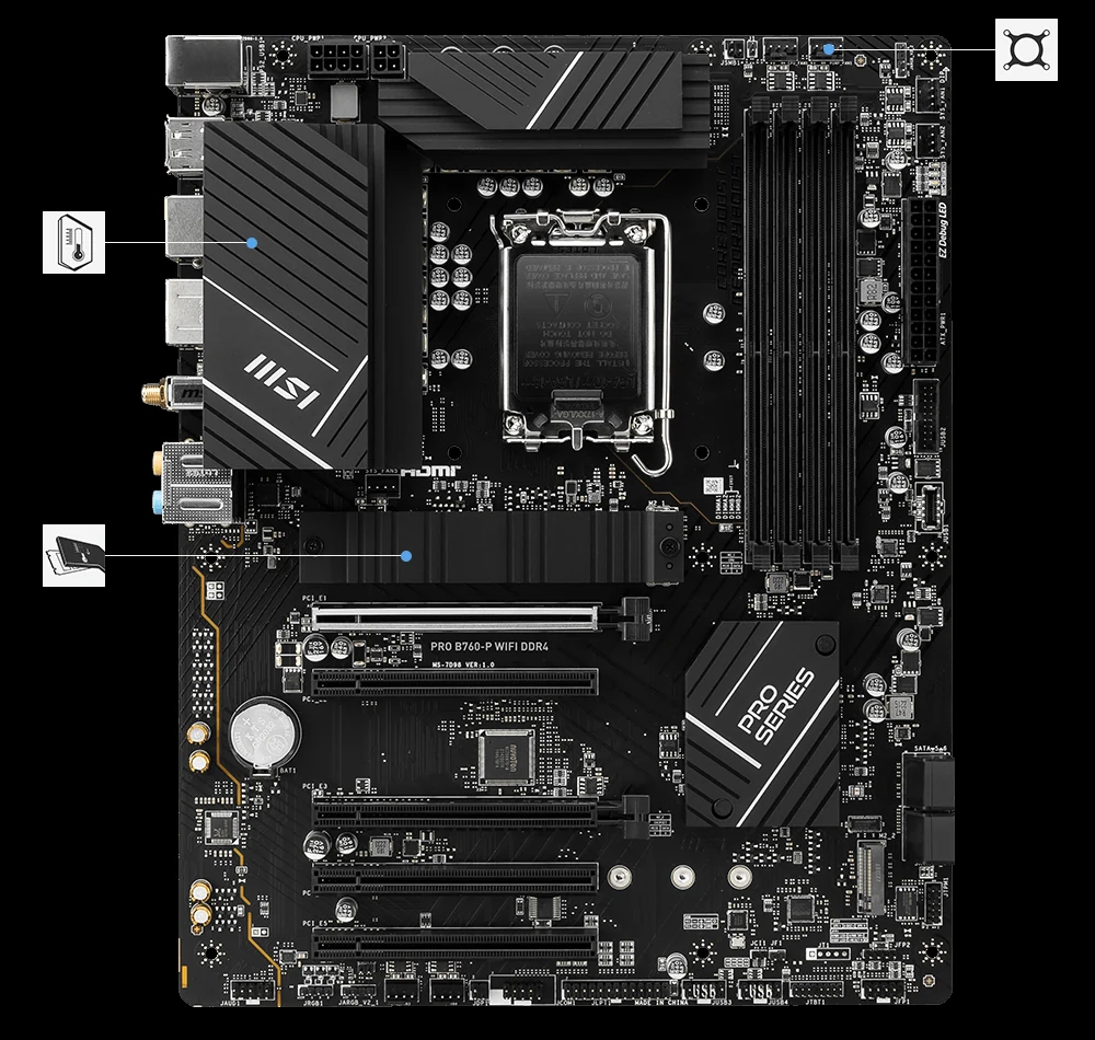 Mainboard MSI PRO B760-P WIFI DDR4 NEW