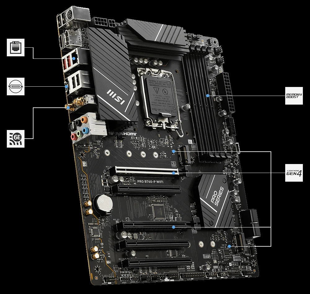 Mainboard MSI PRO B760-P WIFI DDR4 NEW